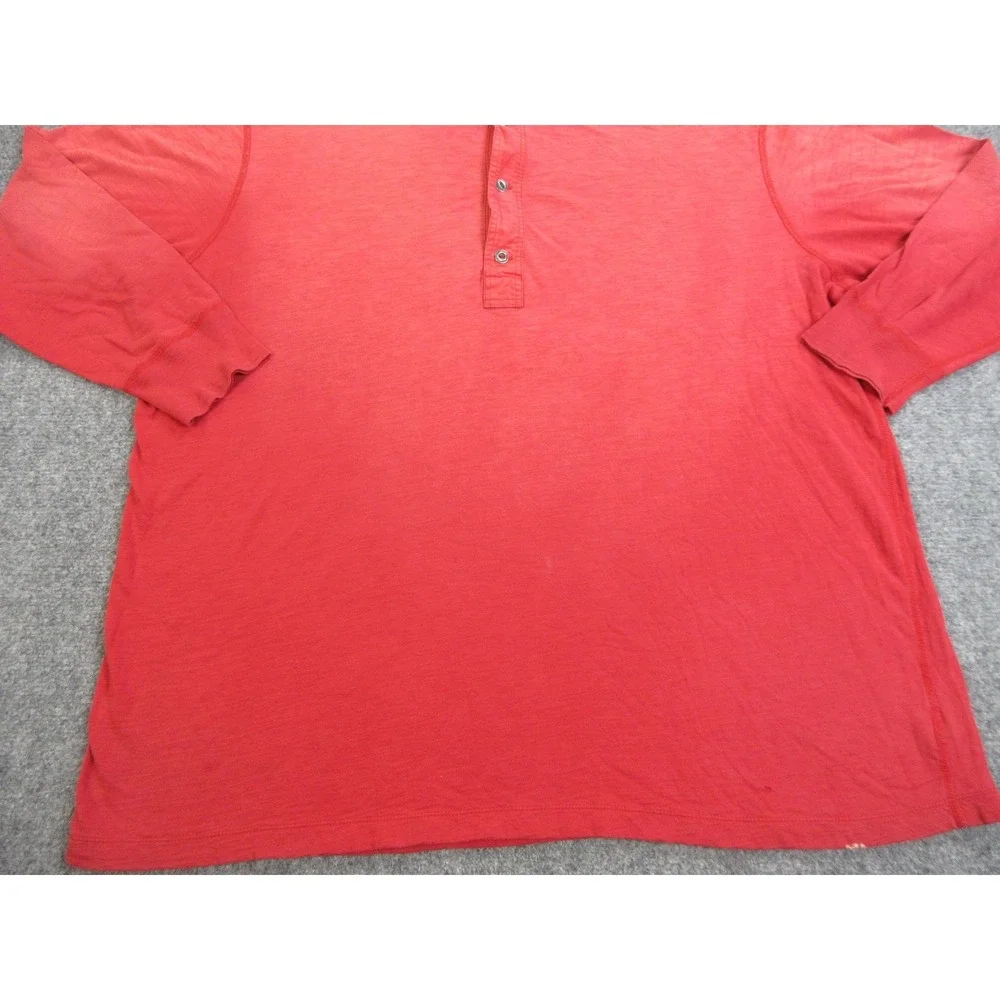 VINTAGE Polo Ralph Lauren Shirt Mens 2XL Red Henley Big RLPC Activewear Outdoors